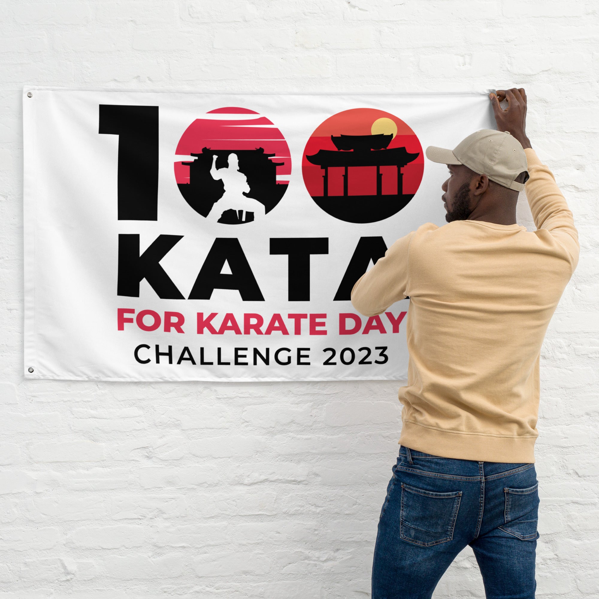 2023 100 Karate Kata Challenge Event Flag