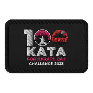 100 Karate Kata 2023 Embroidered patch black